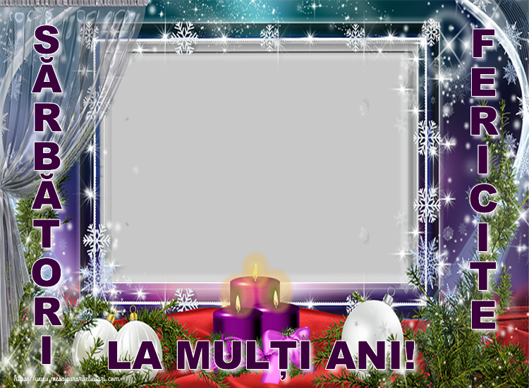 Felicitari personalizate de Craciun - Rama foto de Craciun