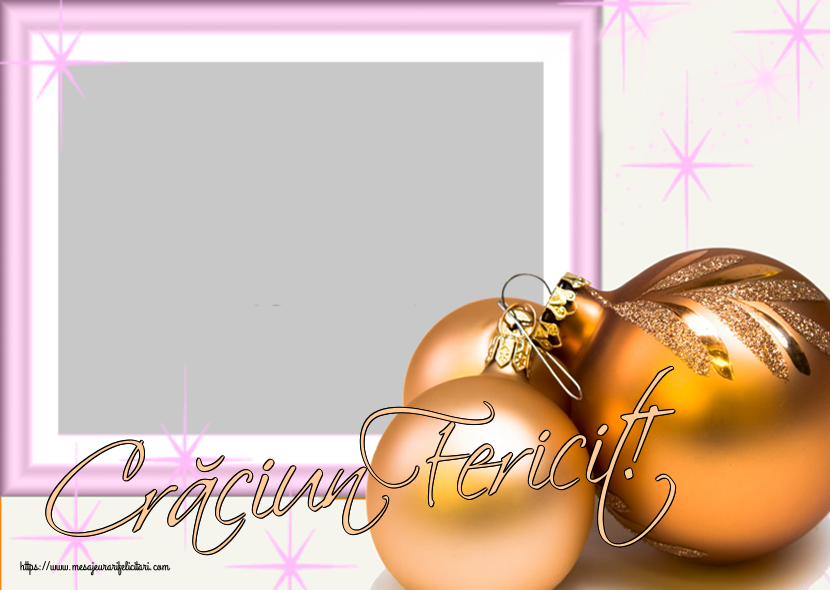 Felicitari personalizate de Craciun - Crăciun Fericit! - Rama foto de Craciun