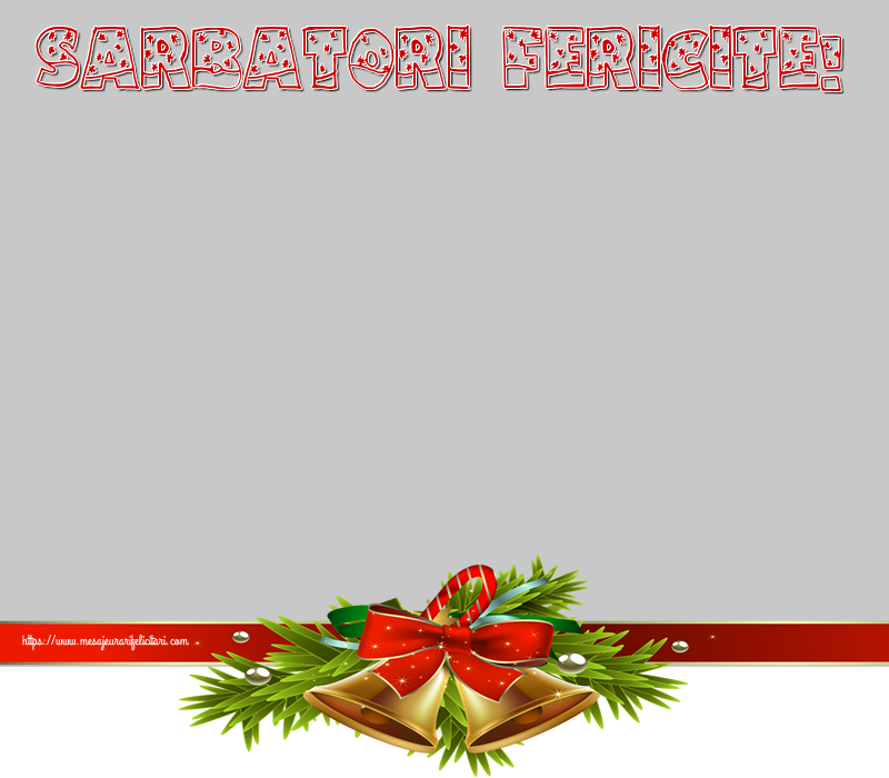 Felicitari personalizate de Craciun - Sarbatori Fericite! - Rama foto de Craciun