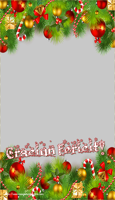 Felicitari personalizate de Craciun - Craciun Fericit! - Rama foto de Craciun