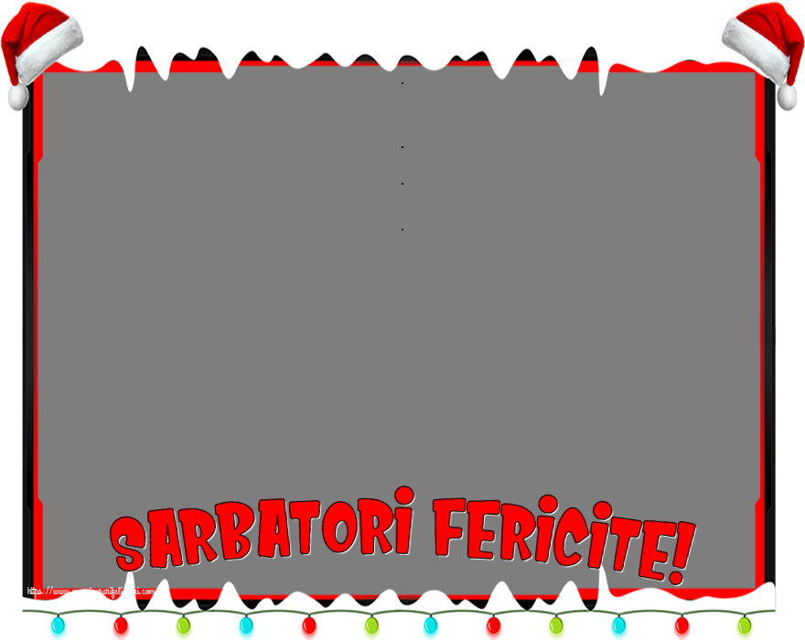 Felicitari personalizate de Craciun - Sarbatori Fericite! - Rama foto de Craciun