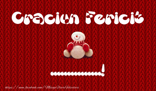 Felicitari personalizate de Craciun - Craciun Fericit ...!
