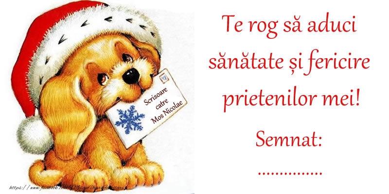 Felicitari personalizate Diverse - Scrisoare personalizata catre Mos Nicolae! Semnat: ...