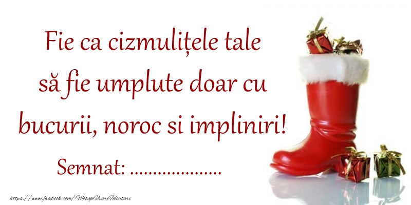 Felicitari personalizate Diverse - Mesaj de Mos Nicolae! Semnat: ...