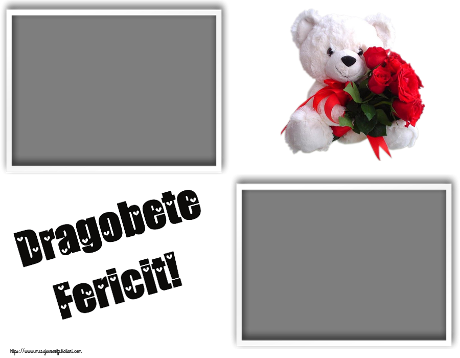 Felicitari personalizate de Dragobete - 🌼🥳 Flori & 2 Poze & Ramă Foto | Dragobete Fericit! - Rama foto