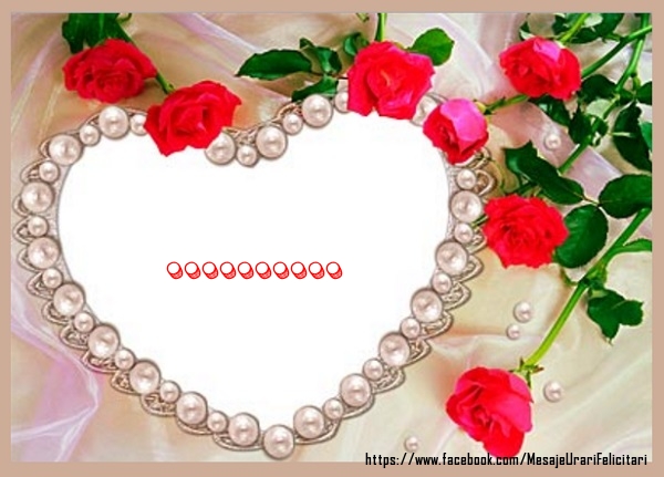 Felicitari personalizate de dragoste - Numele iubitei in inimioară cu trandafiri