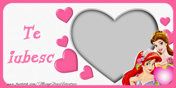 Felicitari personalizate de dragoste - ❤️❤️❤️ Inimioare & 1 Poza & Ramă Foto | Te iubesc