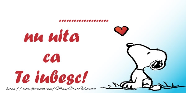 Felicitari personalizate de dragoste - ... nu uita ca Te iubesc!