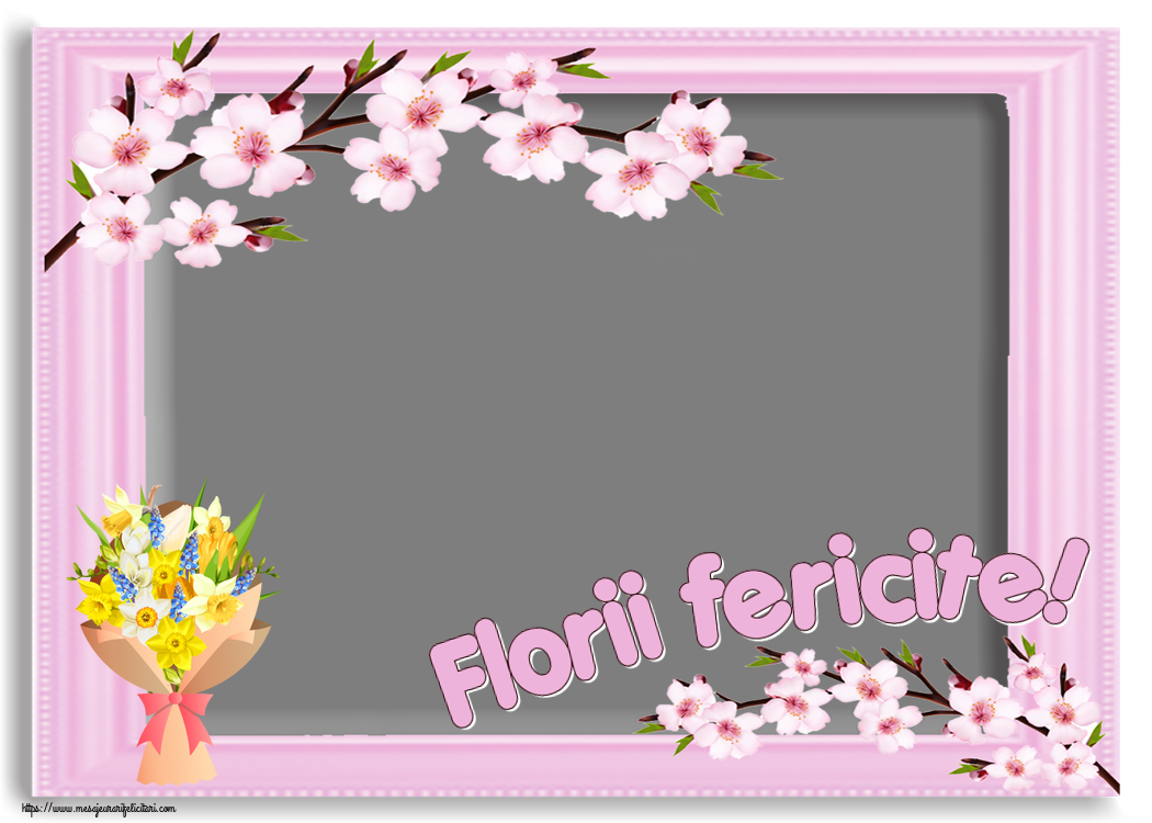 Felicitari personalizate de Florii - Florii fericite! - Rama foto