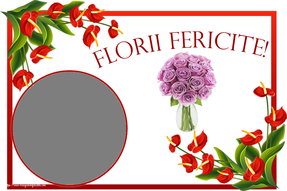 Felicitari personalizate de Florii - Florii fericite! - Personalizeaza cu poza ta de profil facebook