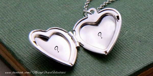 Felicitari personalizate cu Initialele Numelor - Medalion ... ... - Medalion argintiu cu două parti