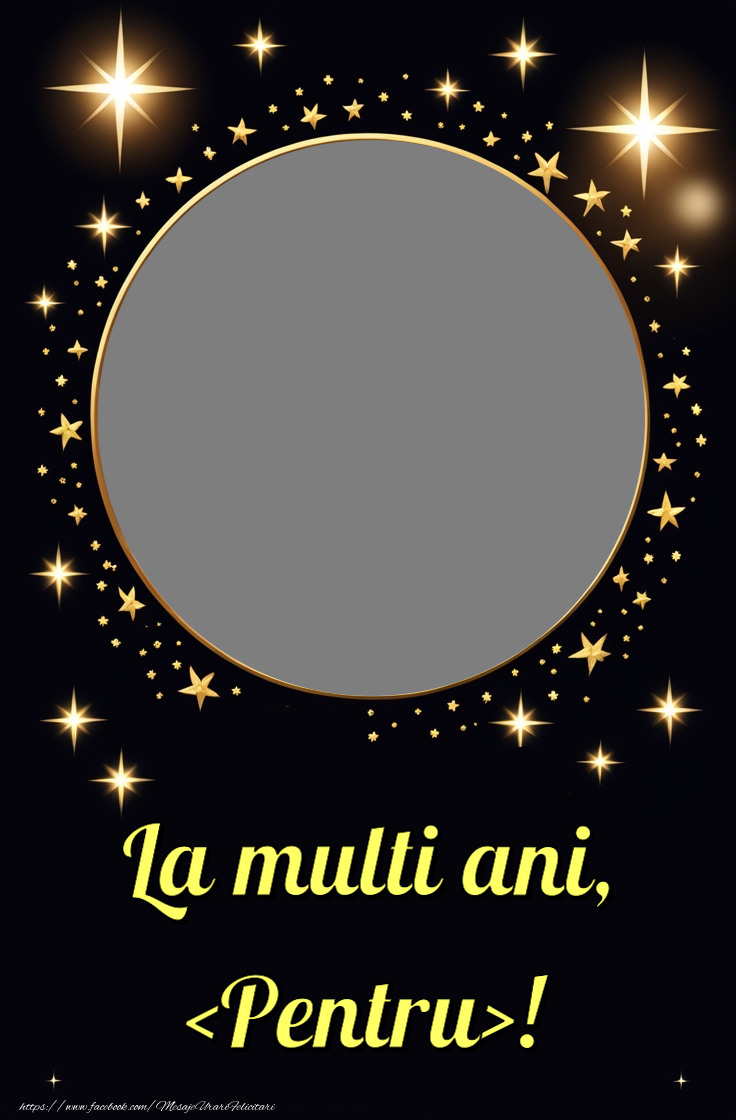 Felicitari personalizate de la multi ani - Felicitare personalizata de la multi ani cu fotografie rotunda