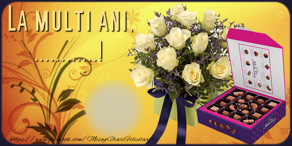 Felicitari personalizate de la multi ani - Trandafiri & 1 Poza & Ramă Foto & Femei & Doamne | La multi ani ...