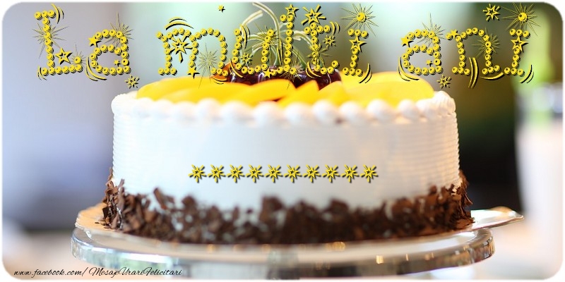 Felicitari personalizate de la multi ani - Tort de ciocolată și frișcă: La multi ani, ...!