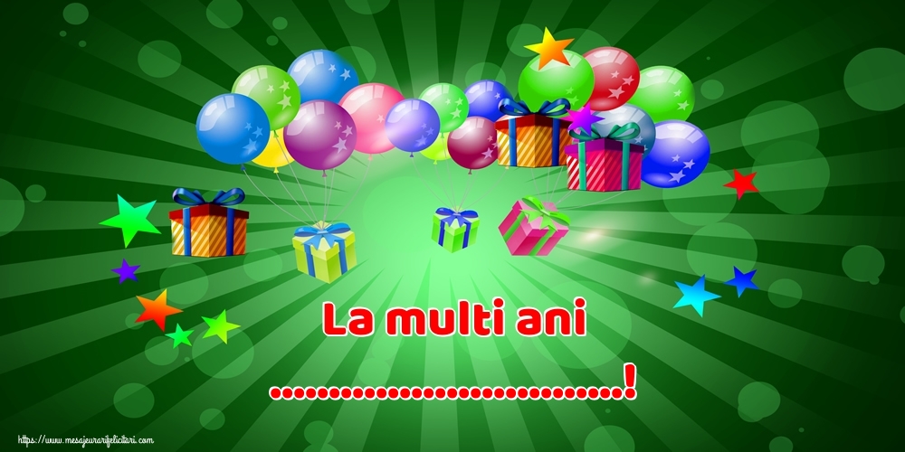 Felicitari personalizate de la multi ani - Baloane & Confetti | La multi ani ...!