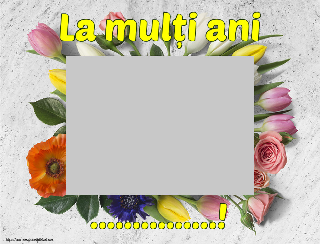 Felicitari personalizate de la multi ani - La mulți ani ...! - Rama foto de La Multi Ani