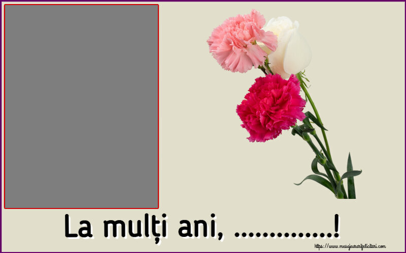 Felicitari personalizate de la multi ani - La mulți ani, ...! - Rama foto