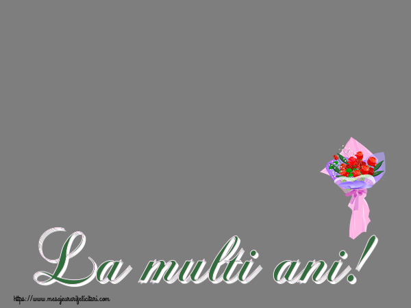 Felicitari personalizate de la multi ani - La multi ani! - Rama foto ~ trandafiri clipart