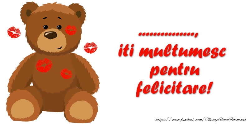 Felicitari personalizate de multumire - ... iti multumesc pentru felicitare!