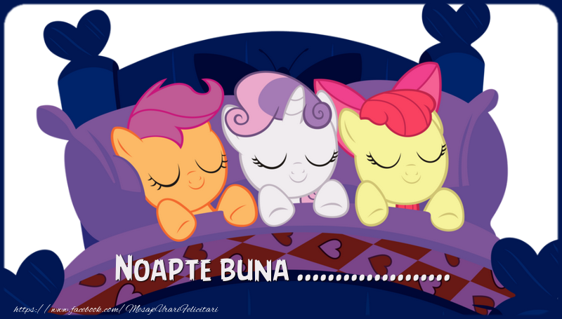 Felicitari personalizate de noapte buna - Noapte buna ... - My Little Pony in pat