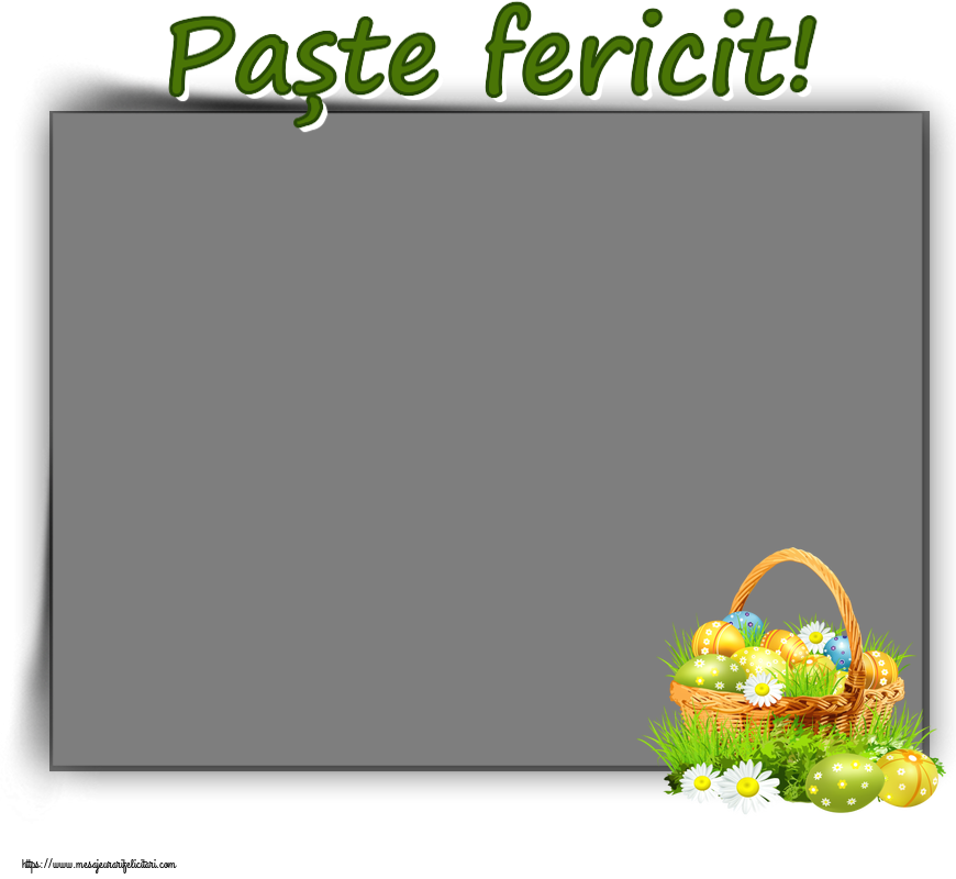 Felicitari personalizate de Paste - Paște fericit! - Rama foto
