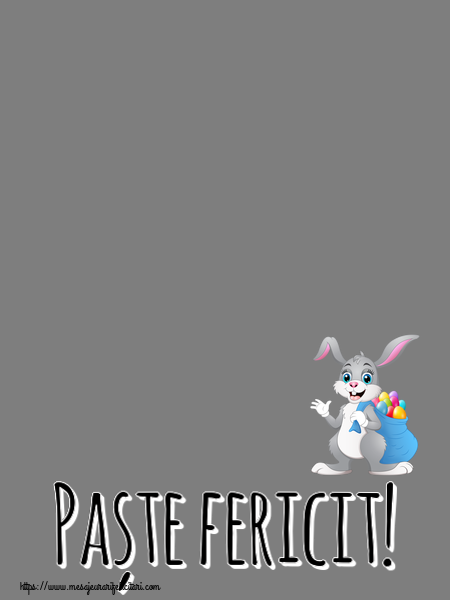 Felicitari personalizate de Paste - Iepuras & 1 Poza & Ramă Foto | Paște fericit! - Rama foto