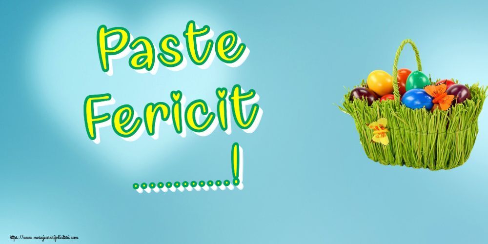 Felicitari personalizate de Paste - Paste Fericit ...!
