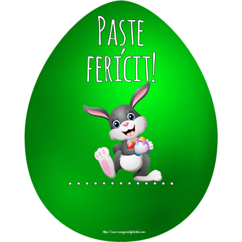 Felicitari personalizate de Paste - Iepuras | Paște fericit! ...