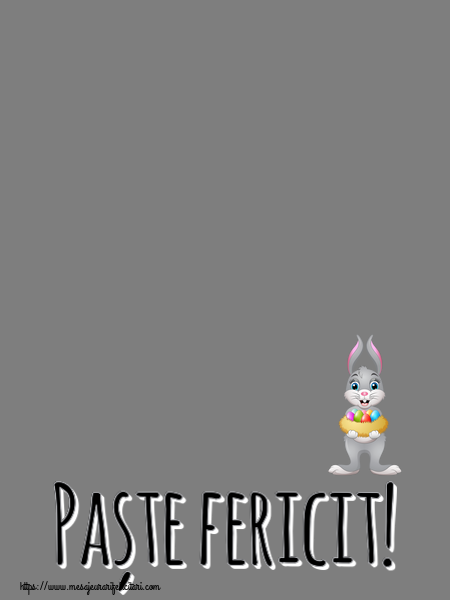 Felicitari personalizate de Paste - Paște fericit! - Rama foto