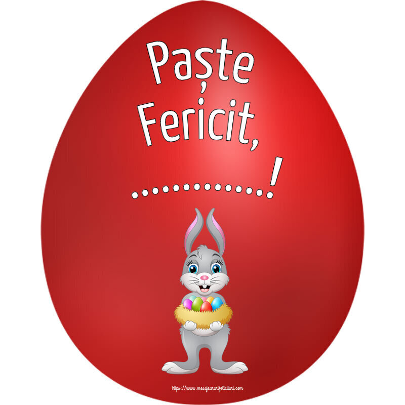 Felicitari personalizate de Paste - Paște Fericit, ...!