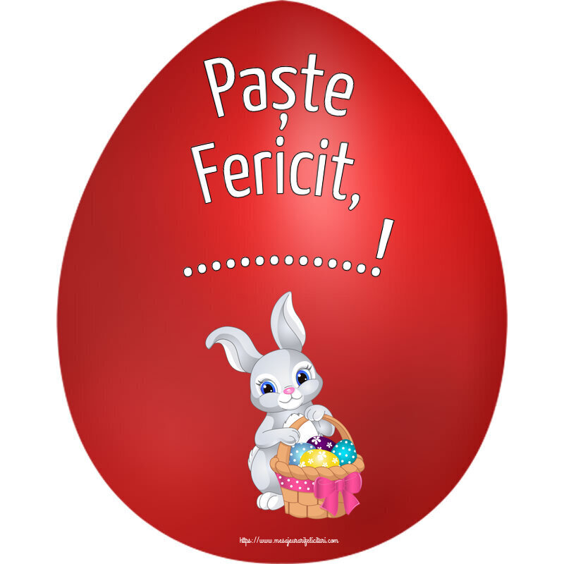 Felicitari personalizate de Paste - Paște Fericit, ...!