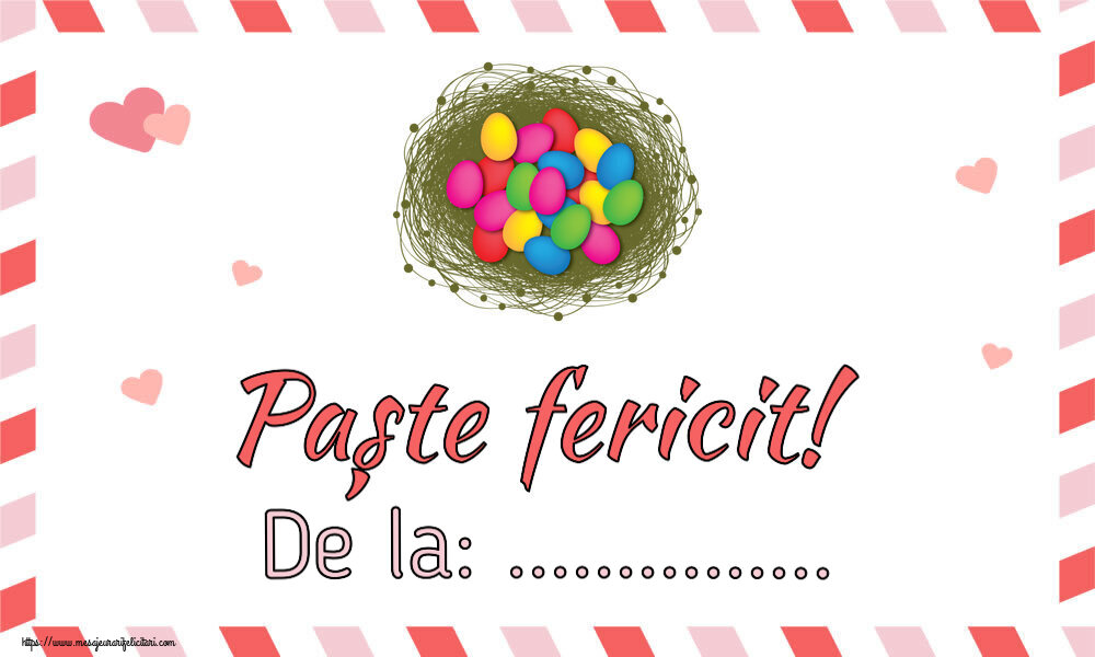 Felicitari personalizate de Paste - Paște fericit! De la: ...