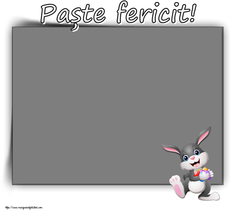 Felicitari personalizate de Paste - Paște fericit! - Rama foto