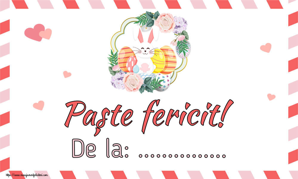 Felicitari personalizate de Paste - Paște fericit! De la: ...
