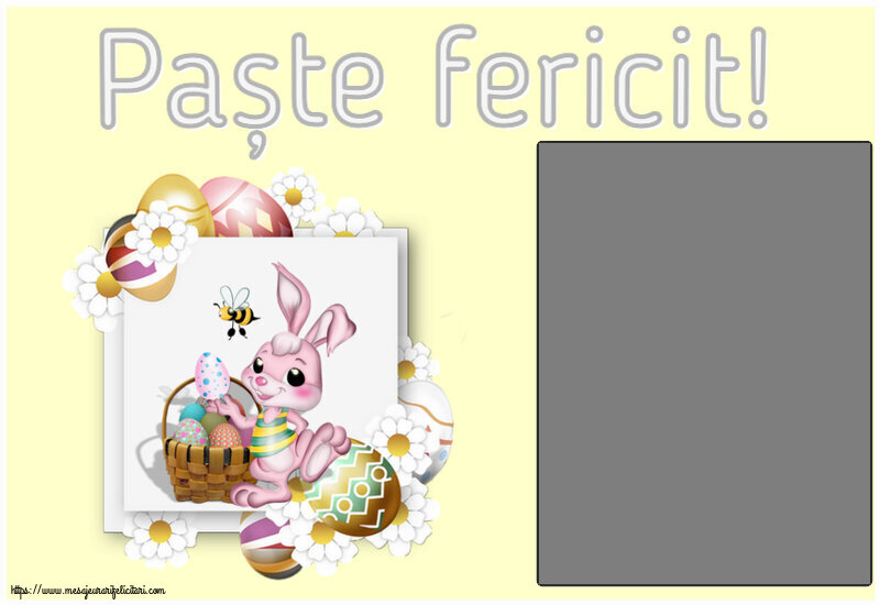 Felicitari personalizate de Paste - Paște fericit! - Rama foto