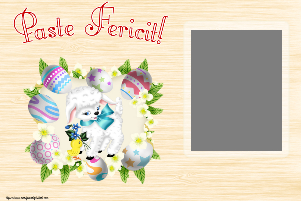 Felicitari personalizate de Paste - Paste Fericit! - Rama foto