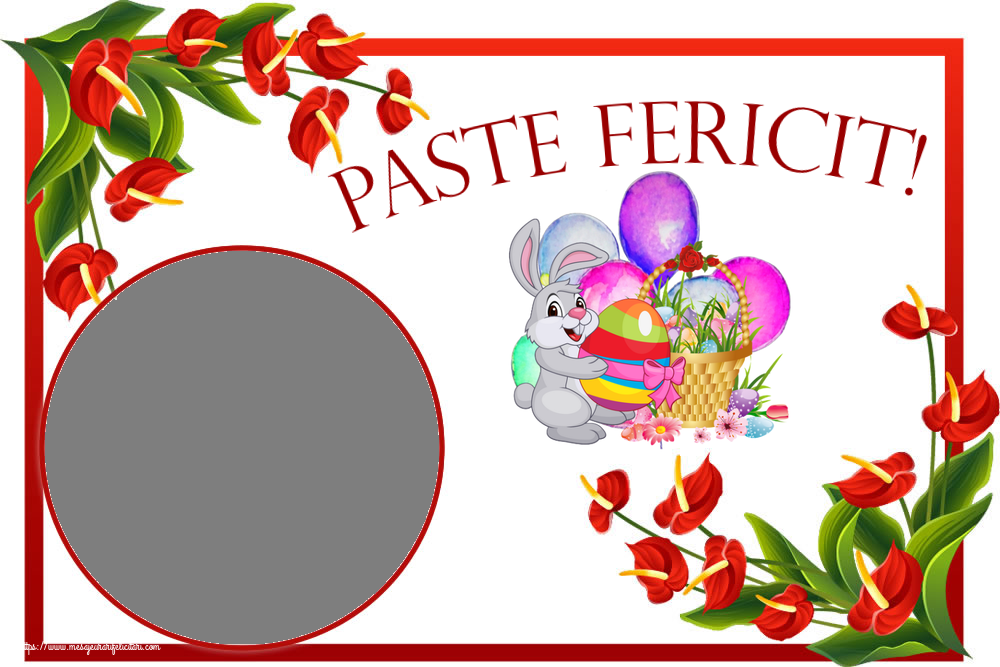 Felicitari personalizate de Paste - Paste Fericit! - Rama foto