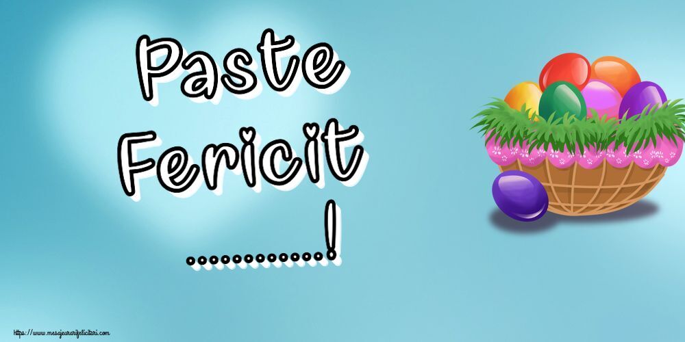 Felicitari personalizate de Paste - Paste Fericit ...! ~ ouă colorate in coș