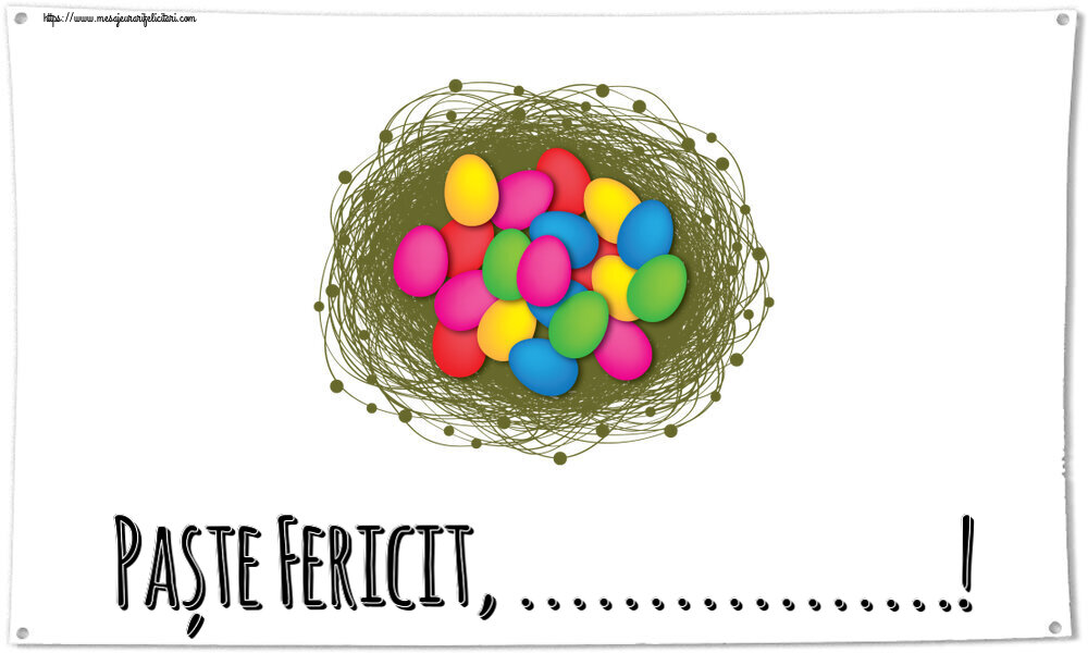 Felicitari personalizate de Paste - Paște Fericit, ...!