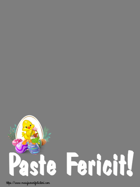 Felicitari personalizate de Paste - Paste Fericit! - Rama foto