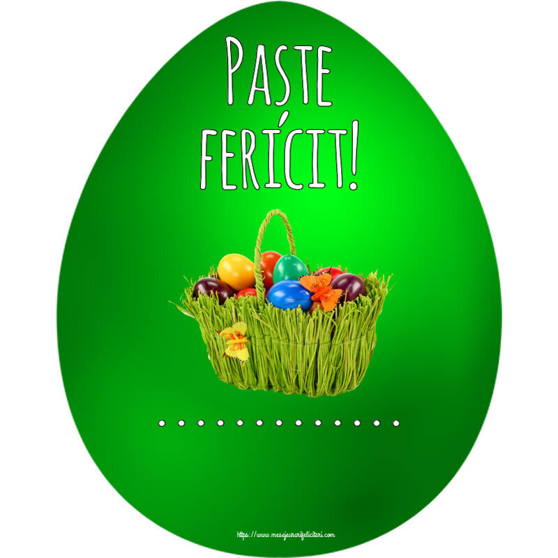 Felicitari personalizate de Paste - Oua | Paște fericit! ...