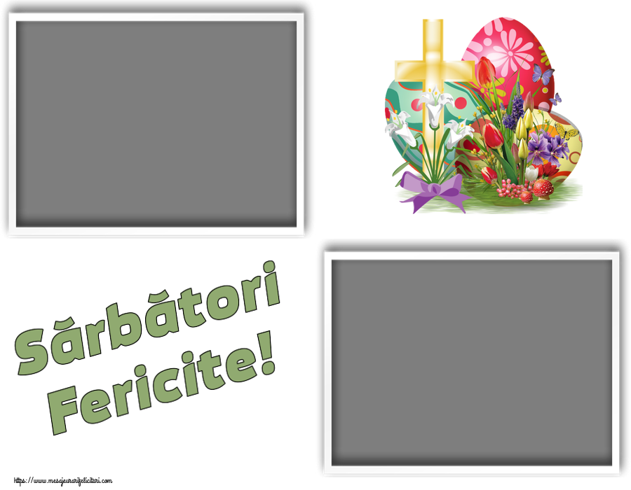 Felicitari personalizate de Paste - Sărbători Fericite! - Rama foto