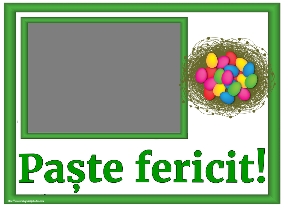 Felicitari personalizate de Paste - Paște fericit! - Rama foto