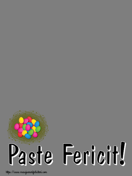 Felicitari personalizate de Paste - Paste Fericit! - Rama foto