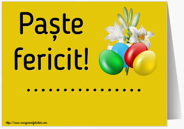 Felicitari personalizate de Paste - Paște fericit! ...