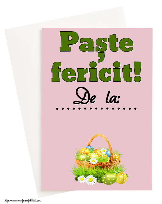 Felicitari personalizate de Paste - Oua | Paște fericit! De la: ...
