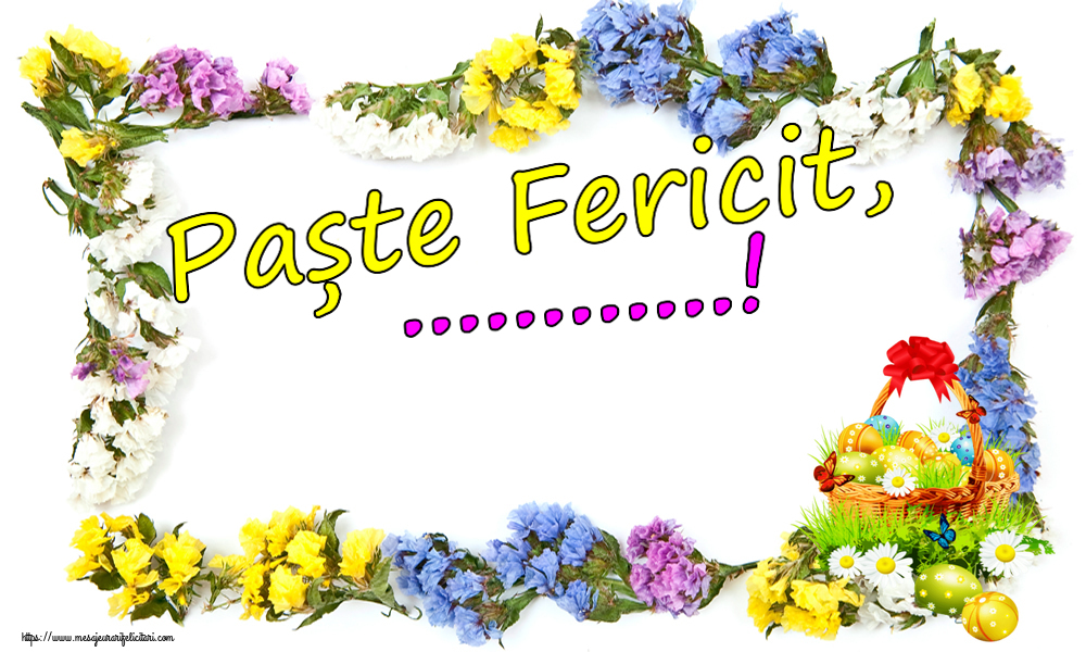 Felicitari personalizate de Paste - Paște Fericit, ...!