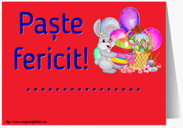 Felicitari personalizate de Paste - Iepuras | Paște fericit! ...