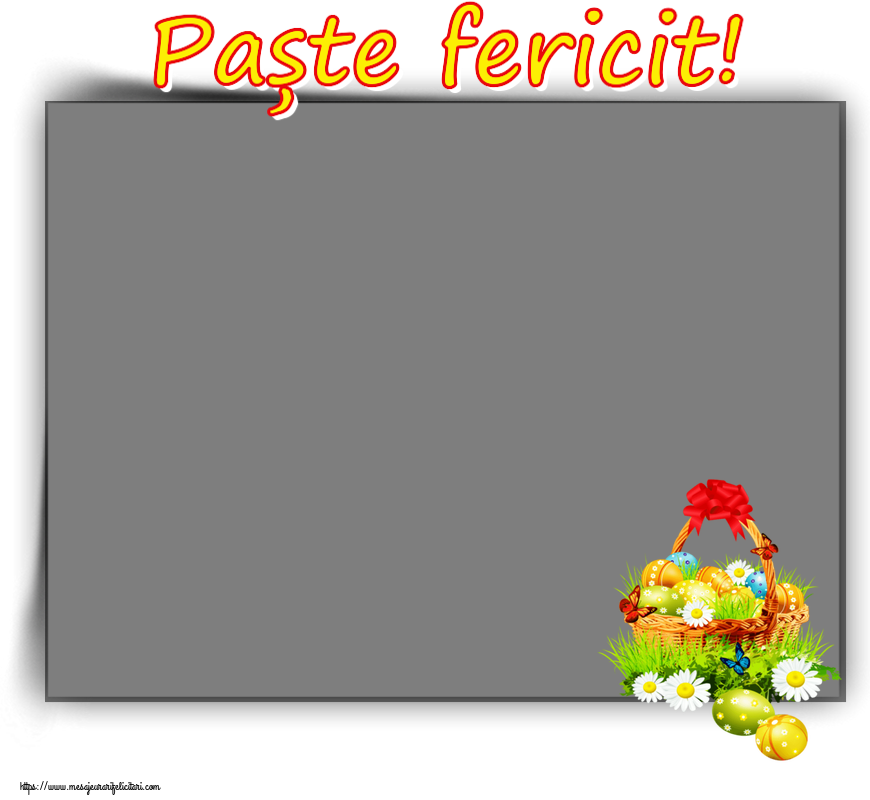 Felicitari personalizate de Paste - Paște fericit! - Rama foto