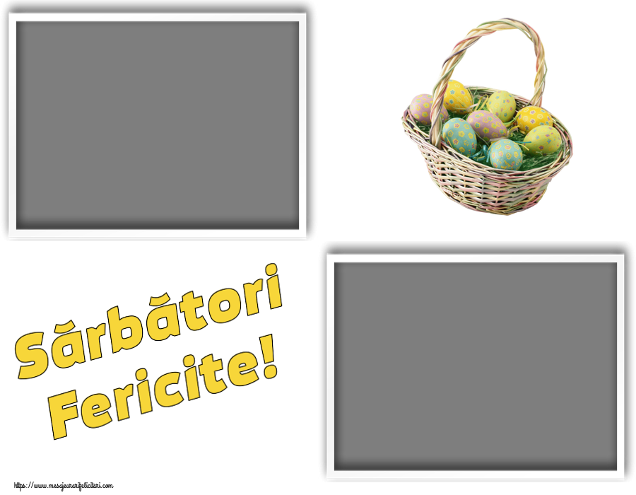 Felicitari personalizate de Paste - Sărbători Fericite! - Rama foto